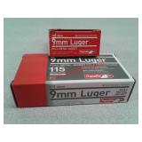 100 rounds Aguila 9mm ammo ammunition