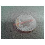 One troy ounce 999 fine silver round sunshine