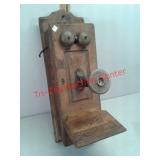 Antique oak cabinet Telephone Swedish American