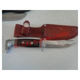 SHARP BRANDED KNIFE & LEATHER CASE