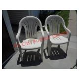 2 PLASTIC PATIO CHAIRS