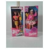 Glitter hair and Disney fun Barbie dolls
