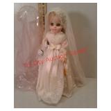 Miss chips bride doll by Effanbee with stand and