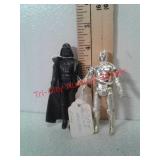 Vintage Darth Vader and C-3PO figurines