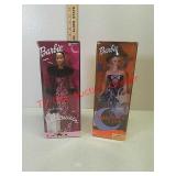 Two Halloween Barbie dolls new in boxes