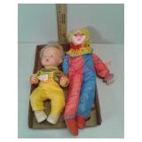 Two dolls Joey and clown
