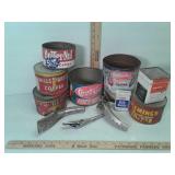 Oil spout and coffee cans