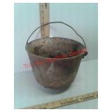 Cast iron kettle, cracked as shown