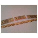 3 $100 gold polymer bills novelty certificates