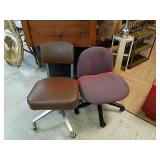 >Two office chairs
