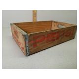 Pepsi-Cola pop bottle wood crate
