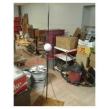 > vintage lightning rod mounted on display board