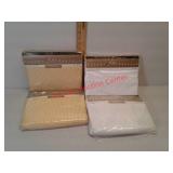 Two new twin fitted sheets and two full flat