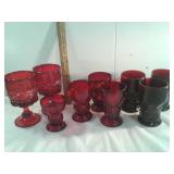 3 Anchor Hocking Georgian tumblers, 3- 4 7/8inch