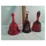 Hobnail pattern 6 inch Bell, Bohemian 5 1/2 inch