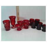 2 Argus pattern Fostoria goblets with maker