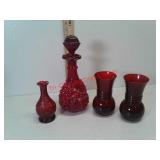 2 Imperial Glass Grapevine pattern wine