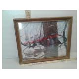 > Vintage RC Kray print framed wildlife picture
