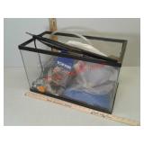 Fish aquarium with accessories