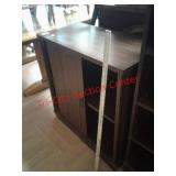 > Storage cabinet with sliding doors