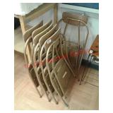 > 6 vintage styleaire folding card table chairs