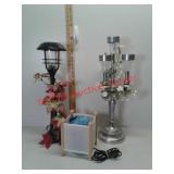 2 solar lamp lights and electric motion lamp