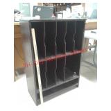 Vintage wood mailbox paper sorter