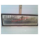 Vintage military numbered picture in frame