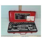 25 piece socket set in metal case