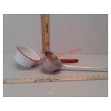 Enamel and Tin ladles