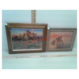 2 Vintage framed prints