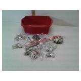 Lot of costume jewelry in plastic tub