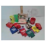 Job lot of drink koozies and advertising
