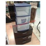 2 Sterilite 3 drawer carts
