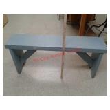 Blue wood bench
