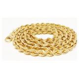 Heavy 14K Y Gold Rope Necklace 22.5" 10.3g