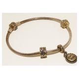 Pandora Sterling Silver Bracelet 9" 26.8g