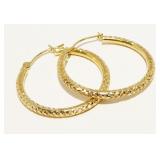 Medium 10K Y Gold Hoop Earrings 1.1g