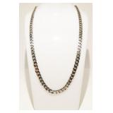 Heavy 925 Silver Cuban Link Necklace 19.5" 32.2g