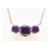 Sterling Silver Gemstone Necklace 16" 5.5g
