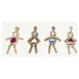 Sterling Silver Children Charms 8.3g
