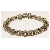 JB Sterling Silver Charm Bracelet 7" 23.7g**