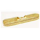 Fine 14K Y Gold Link Bracelet 7" 6.1g