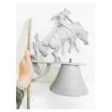 Aluminum Bucking Horse & Cowboy Dinner Bell