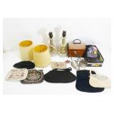 Pair of Lamps & Vintage Beaded Purses