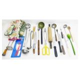 Vintage Kitchen Utensils & Rolling Pin