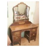 Antique Vanity with Mirror