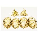 Antique Costume Bracelet & Earring Set