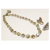Vintage Crystal Earring & Necklace Set