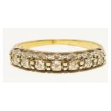 14K Y Gold Diamond Ring Sz 6.5 2.2g *Needs Solder